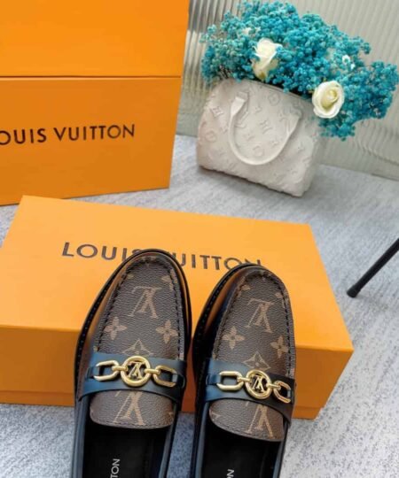 Alternative view of Louis Vuitton Women's Chess Flat Loafe Black And Brown For Women LV