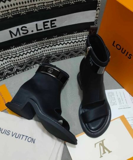 Louis Vuitton Women's Moonlight Ankle Boot Black For Women LV 1AA0H5
