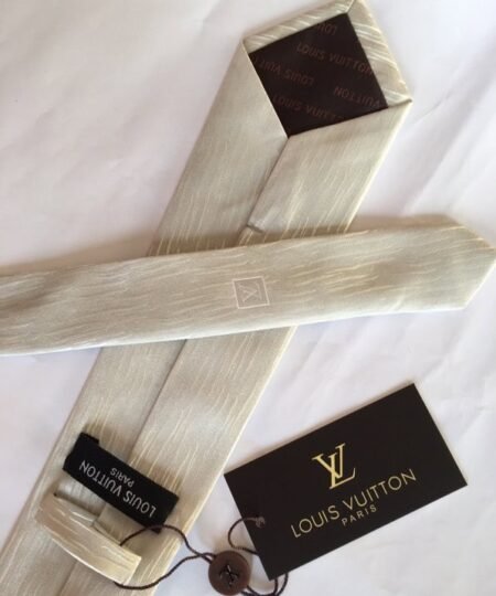 Alternative view of Louis Vuitton Ecu Tie White LV Men Tie