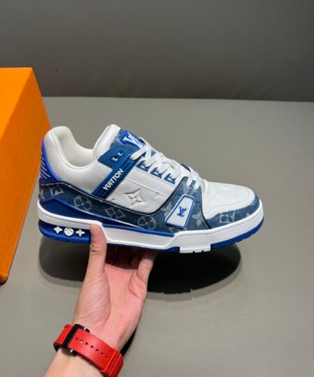 Alternative view of Louis Vuitton Trainer Sneaker Monogram Canvas Blue Virgil Abloh For Men LV