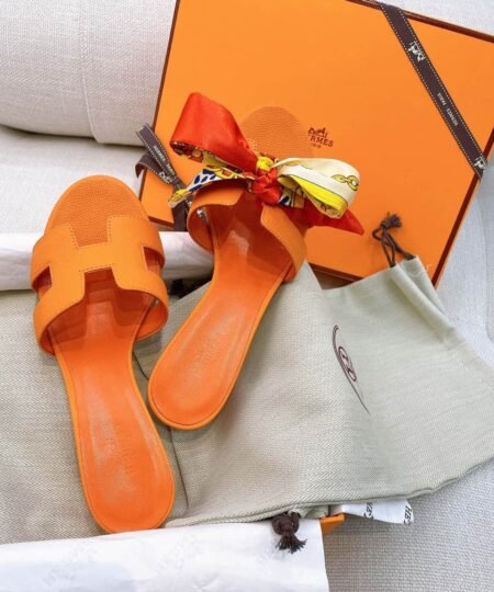 Hermes Oasis Sandal Orange For Women, Women's Shoes H151215Z 94350