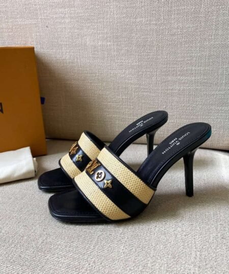 Louis Vuitton Women's Lock It Mule Black For Women LV 3.7in/9.5cm