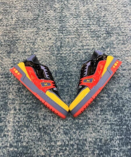 Alternative view of Louis Vuitton Trainer Sneaker Patent Canvas Navy Blue Virgil Abloh For Men LV 1A9JU6