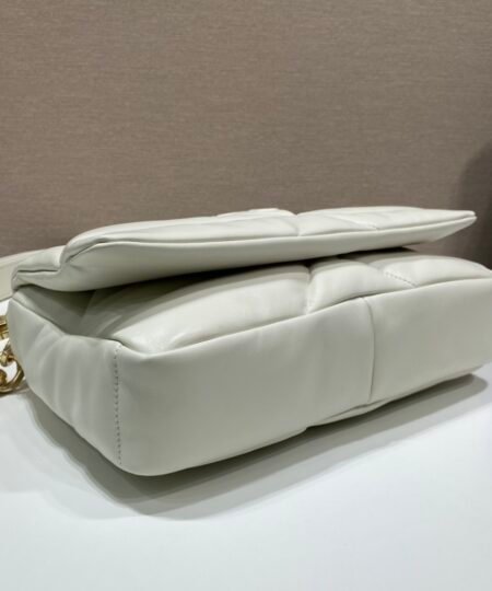 Alternative view of Prada System Nappa Patchwork Shoulder Bag White For Women, Women's Bags 7.5in/19cm