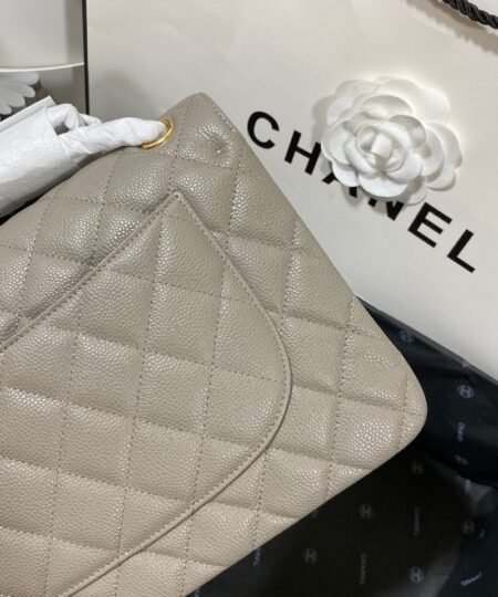 Alternative view of Chanel Large Classic Handbag Gold Hardware Grey For Women, Women's Handbags, Shoulder Bags 11.8in/30cm