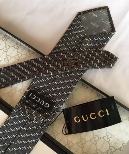 Alternative view of Gucci G Silk Jacquard Tie Dark Grey GG Men Tie