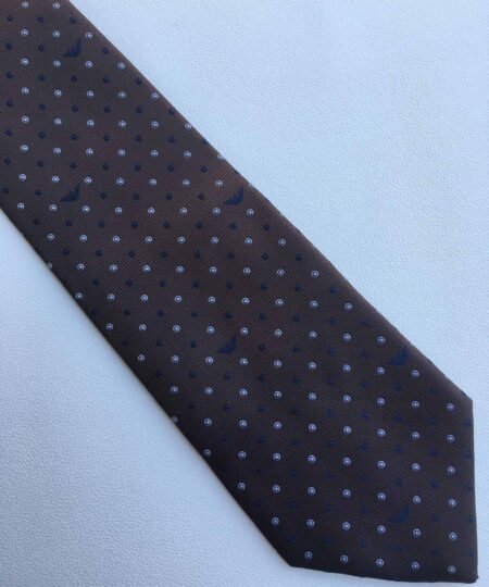 Alternative view of Armani Silk Tie With Geometric Motif Brown Armani Men Tie