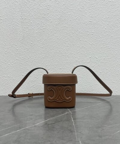 Celine Small Box Cuir Triomphe Brown For Women 4in/11cm 199263DU3.04LU