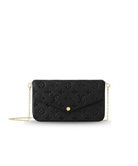 Louis Vuitton Felicie Pochette Monogram Empreinte Black For Women 21cm/8.3in M82477