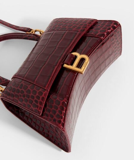 Alternative view of Balenciaga Hourglass Small Handbag In Burgundy, For Women, Women's Bags 9in/23cm 5935461LRGM6211