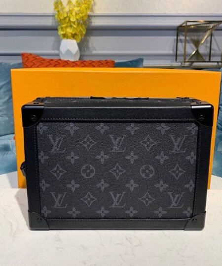 Louis Vuitton Soft Trunk Monogram Eclipse Canvas For Men, Men's Bags 9.8in/25cm LV M44730