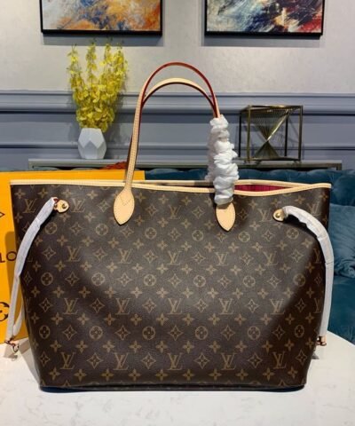 Louis Vuitton Neverfull GM Tote Bag Monogram Canvas Pivoine Pink For Women, Women's Handbag, Shoulder Bags 15.7in/39cm LV M41180