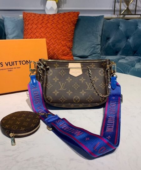 Louis Vuitton Multi Pochette Accessoires Monogram Canvas Blue For Women, Women's Handbags, Shoulder And Crossbody Bags 9.4in/24cm LV