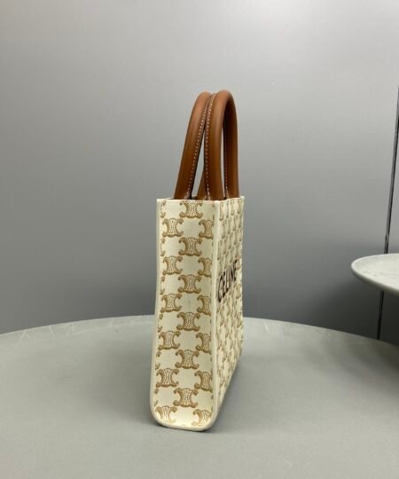 Alternative view of Celine Mini Vertical Cabas In Triomphe Canvas White For Women 7.2in/18cm 194372BZK.01BC