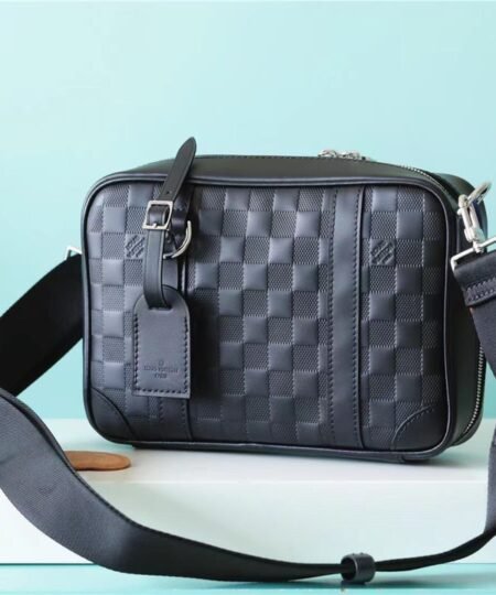 Louis Vuitton Sirius Messenger Damier Infini Onyx For Men, Men's Bags, Shoulder And Crossbody Bags 10.6in/27cm LV N45286