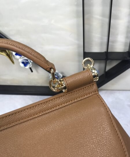 Alternative view of Dolce Gabbana Medium Sicily Handbag In Dauphine Brown For Women 10.2in/26cm DG BB4347A10018M417