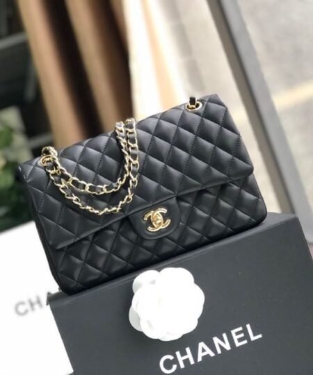 Alternative view of Chanel Classic Handbag Gold Toned Hardware Black For Women, Women's Bags, Shoulder And Crossbody Bags 10.2in/26cm A01112