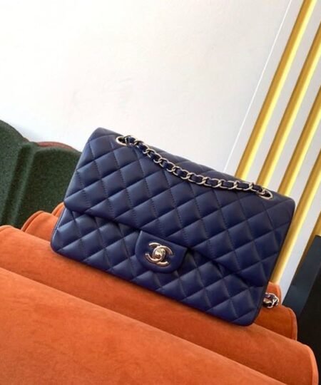 Alternative view of Chanel Classic Handbag Navy Blue For Women, Women's Bags, Shoulder And Crossbody Bags 10.2in/26cm A01112