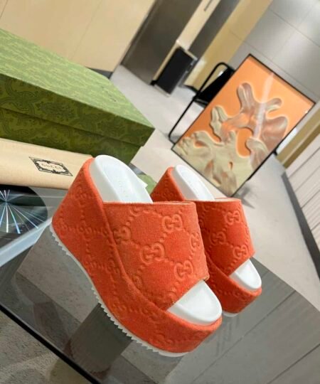 Gucci Women’s GG Platform Sandal Orange For Women GG