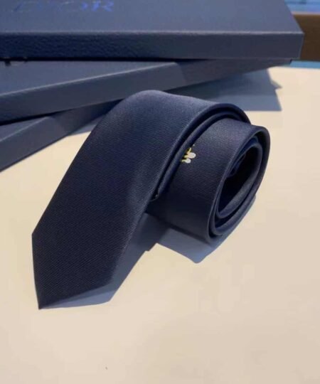 Alternative view of Dior Tie With Bee Jewel Blue Silk Dior Men Tie