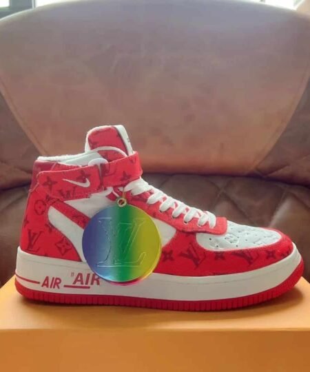 Alternative view of Louis Vuitton And Nike “Air Force 1” By Virgil Abloh White/Red For Men, Men’s Shoes