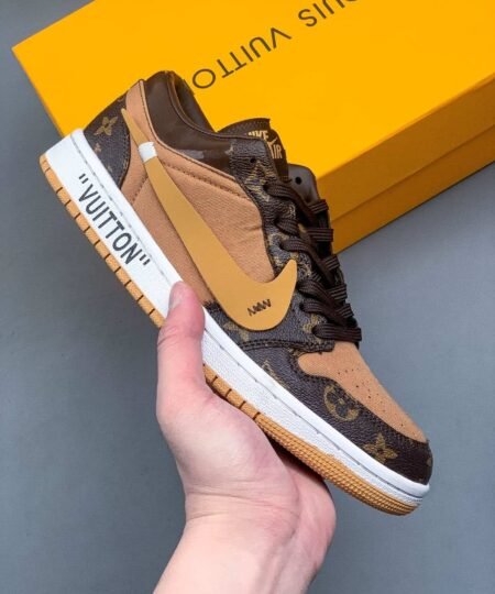 Alternative view of Louis Vuitton x Nike Air Jordan 1 Off-Louis Brown Sneaker For Men, Men’s Shoes