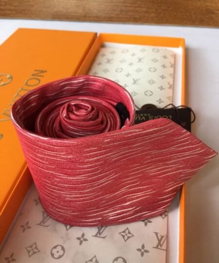 Alternative view of Louis Vuitton Ecu Tie Red LV Men Tie