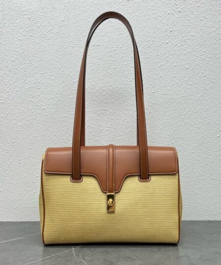Celine Medium Soft 16 Bag In Textile Natural / Tan For Women 13in/32cm 195542DSH.02NT