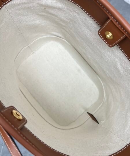 Alternative view of Celine Small Bucket Cuir Triomphe In Textile Natural / Tan For Women 9in/22cm 198242EFL.02NT