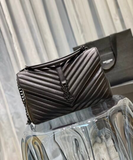 Alternative view of Saint Laurent College Large Chain Bag Black With Metal Toned Hardware For Women 12.6in/32cm YSL 600278BRM081000