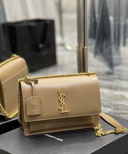 Alternative view of Saint Laurent Sunset Medium Chain Bag For Women 8.6in/22cm Dark Beige YSL 442906D420W2721