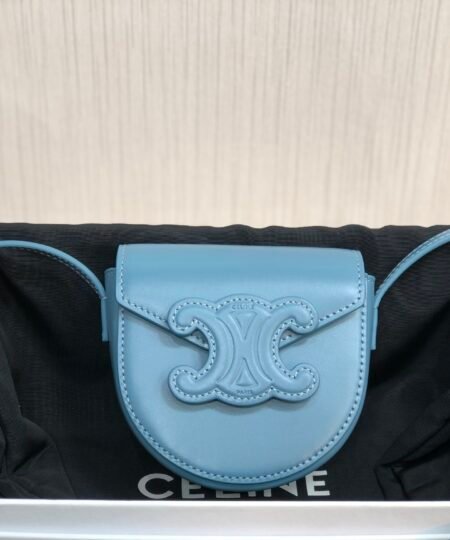Celine Mini Besace Cuir Triomphe Demin For Women 4in/11cm 10J303DPQ.07DD