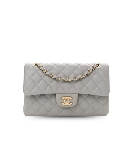 Chanel Classic Handbag 26cm Grey For Women A01112
