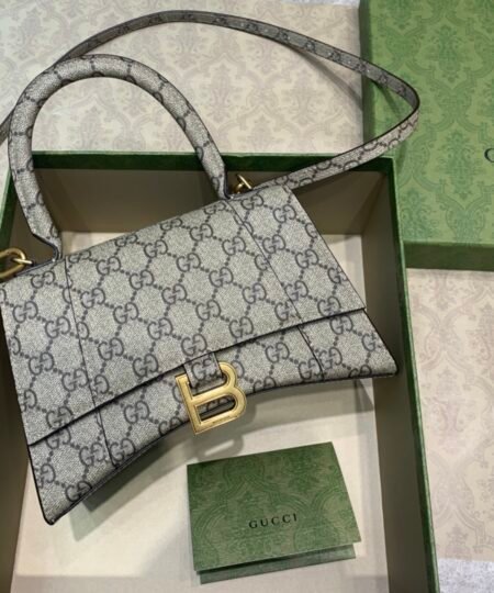 Balenciaga Hourglass Small Handbag In Beige, For Women, Women's Bags 9in/23cm