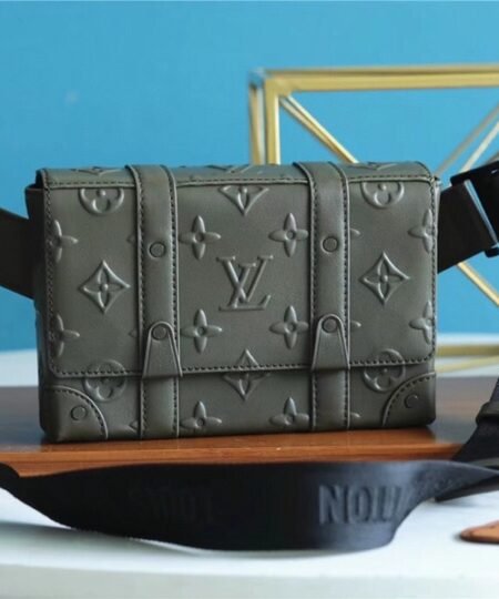 Louis Vuitton Trunk Slingbag Monogram Seal Green For Men, Men's Bags 8.1in/25cm LV