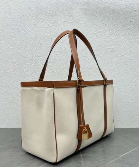 Alternative view of Celine Medium Cabas 16 In Textile Natural / Tan For Women 16in/40cm 197332DUH.02NT
