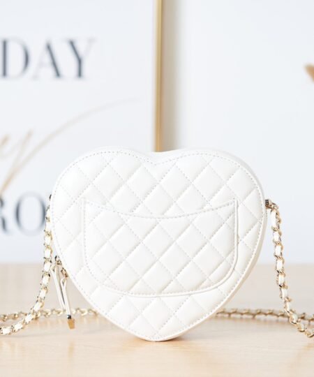 Alternative view of Chanel Mini Heart Bag White For Women 7in/18cm AS3191 B07958 10601