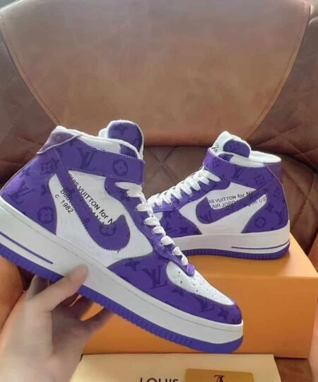 Alternative view of Louis Vuitton And Nike “Air Force 1” By Virgil Abloh White/Violet For Men, Men’s Shoes