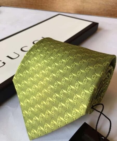 Alternative view of Gucci G Silk Jacquard Tie Light Green GG Men Tie