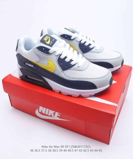 Nike Air Max 90 Pure Platinum Blue Void Sneaker For Men, Men's Shoes