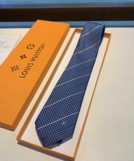 Louis Vuitton Ecu Tie Pale Blue LV Men Tie