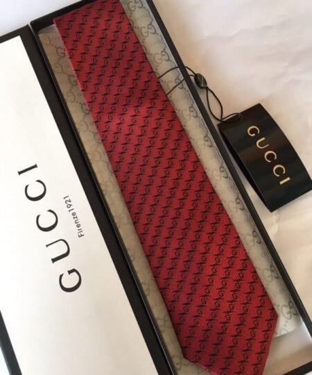 Alternative view of Gucci G Silk Jacquard Tie Red GG Men Tie