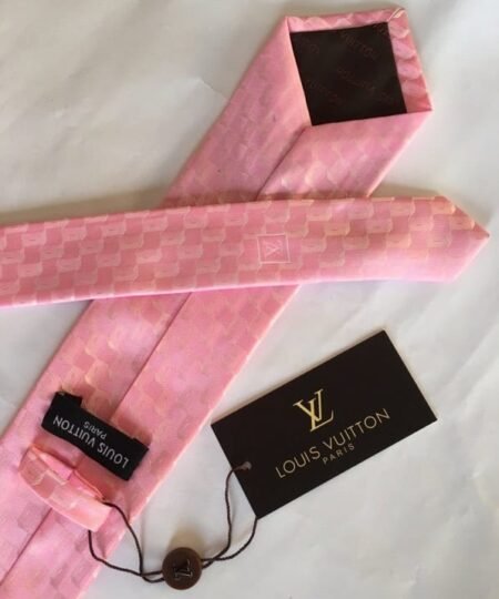 Alternative view of Louis Vuitton Classic Silk Tie Pink LV Men Tie