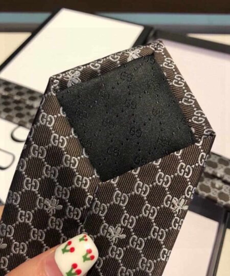 Alternative view of Gucci GG Bees Silk Tie Black GG Men Tie  ?545078 4E002 1062