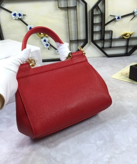 Alternative view of Dolce Gabbana Medium Sicily Handbag In Dauphine Red For Women 10.2in/26cm DG BB4347A100180303