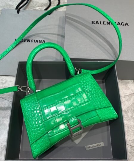 Balenciaga Hourglass Small Handbag In Green, For Women, Women's Bags 9in/23cm