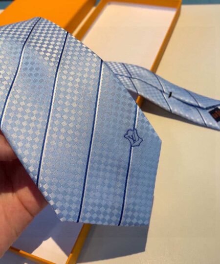 Alternative view of Louis Vuitton Ecu Tie Sky Blue LV Men Tie M78756