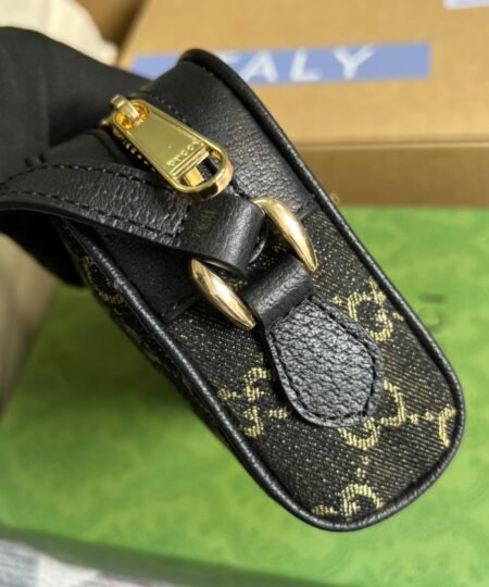 Alternative view of Gucci Ophidia Mini GG Bag Black And Ivory GG Denim Jacquard For Women 7in/17.5cm GG 517350 UN3BG 1274