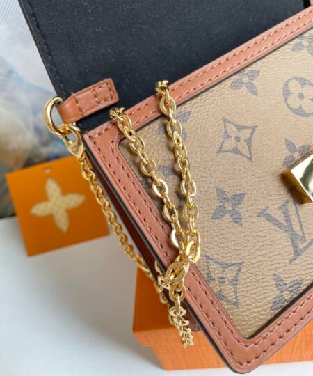 Alternative view of Louis Vuitton Dauphine Chain Wallet Combines Monogram And Monogram Reverse Canvas By Nicolas Ghesqui?re For Women, Women's Wallet 19cm LV M68746