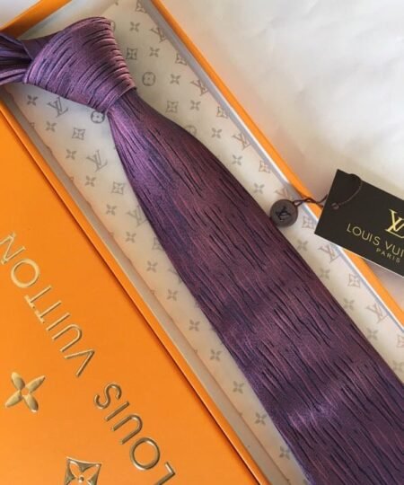 Louis Vuitton Ecu Tie Purple LV Men Tie
